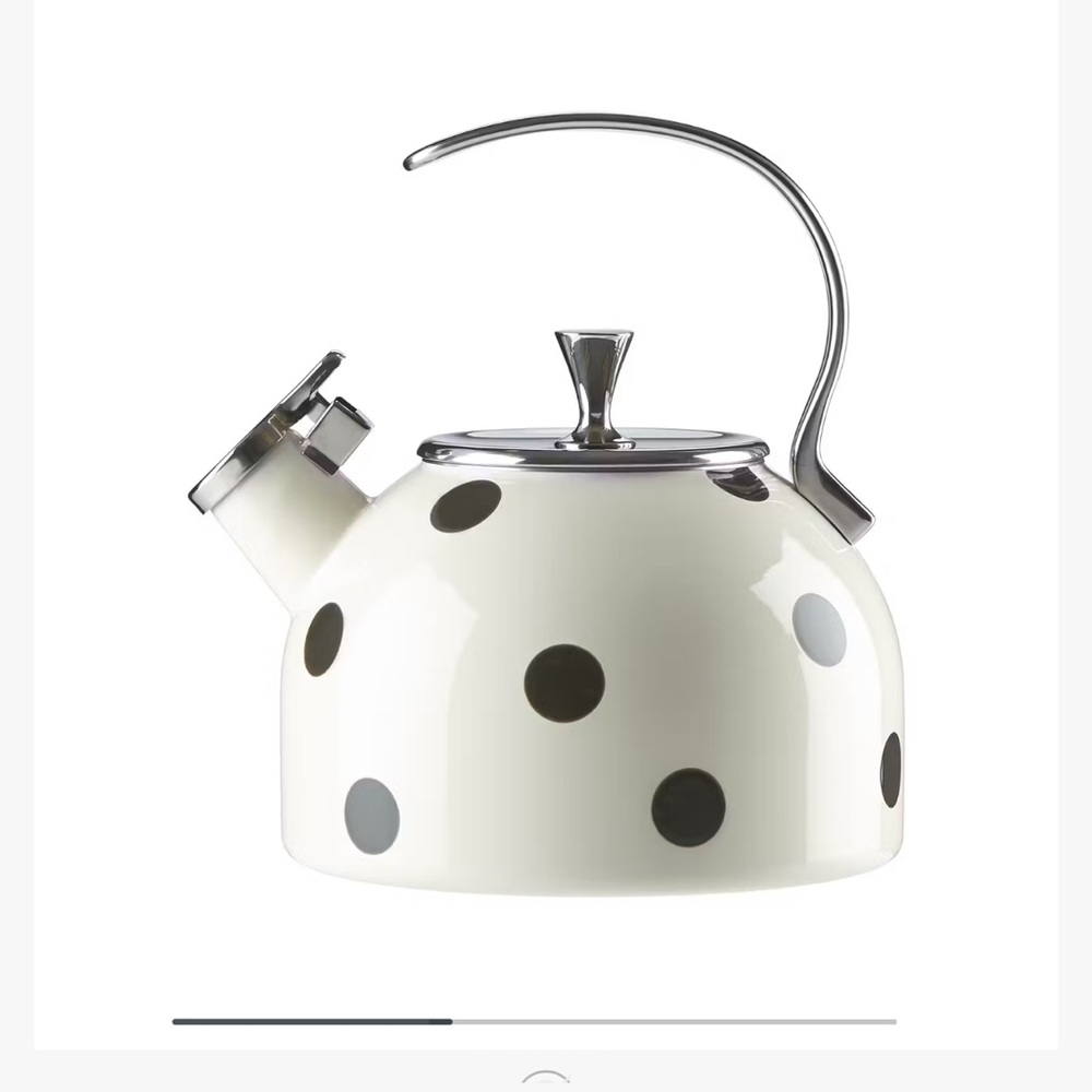 Lenox Kate Spade Deco Dot Whistling Tea Kettle